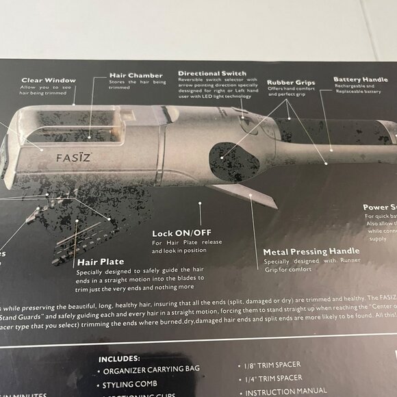 Fasiz Cordless Split End Hair Trimmer, Silver - Picture 11 of 12